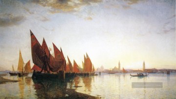 Klassische Venedig Werke - Seestück Boot William Stanley Haseltine Venedig
